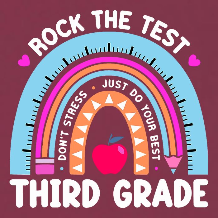 Rock The Test Day 3Rd Grade Teacher Third Grade Testing Day 16oz Travel Tumbler