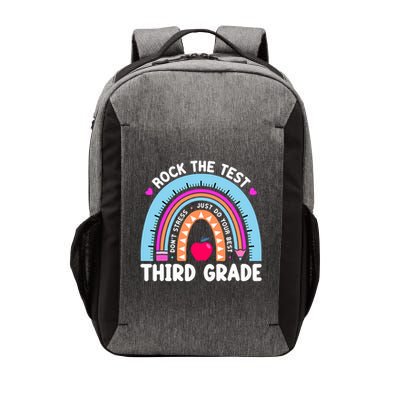 Rock The Test Day 3Rd Grade Teacher Third Grade Testing Day Vector Backpack