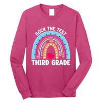 Rock The Test Day 3Rd Grade Teacher Third Grade Testing Day Long Sleeve Shirt