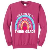 Rock The Test Day 3Rd Grade Teacher Third Grade Testing Day Sweatshirt