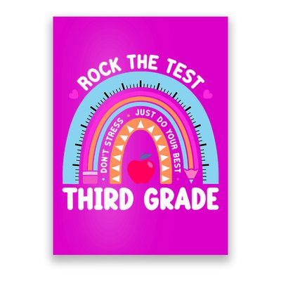 Rock The Test Day 3Rd Grade Teacher Third Grade Testing Day Poster