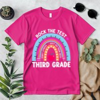 Rock The Test Day 3Rd Grade Teacher Third Grade Testing Day Premium T-Shirt