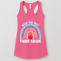 Rock The Test Day 3Rd Grade Teacher Third Grade Testing Day Womens Tank Top