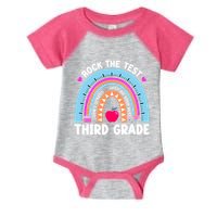Rock The Test Day 3Rd Grade Teacher Third Grade Testing Day Infant Baby Jersey Bodysuit