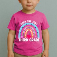 Rock The Test Day 3Rd Grade Teacher Third Grade Testing Day Toddler T-Shirt