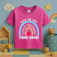 Rock The Test Day 3Rd Grade Teacher Third Grade Testing Day Toddler T-Shirt