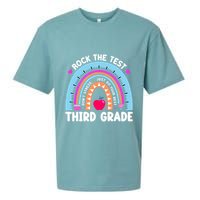 Rock The Test Day 3Rd Grade Teacher Third Grade Testing Day Sueded Cloud Jersey T-Shirt