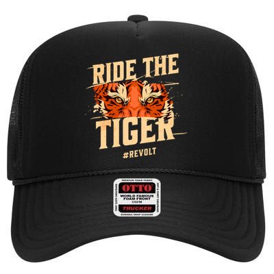 Ride The Tiger Revolt Against The Modern World Julius Evola High Crown Mesh Back Trucker Hat