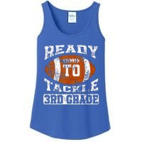 Ready To Tackle Third Grade First Day Of School Football Ladies Essential Tank