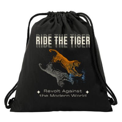 Ride The Tiger Julius Evola Revolt Against The Modern World Drawstring Bag