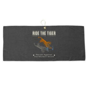 Ride The Tiger Julius Evola Revolt Against The Modern World Large Microfiber Waffle Golf Towel