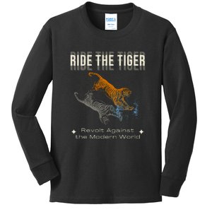 Ride The Tiger Julius Evola Revolt Against The Modern World Kids Long Sleeve Shirt