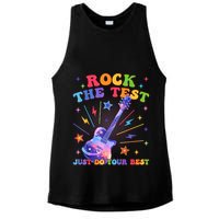 Rock The Test Testing Day Teacher Student Just Do Your Best Ladies PosiCharge Tri-Blend Wicking Tank
