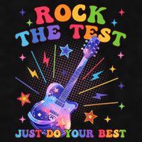 Rock The Test Testing Day Teacher Student Just Do Your Best Ladies PosiCharge Tri-Blend Wicking Tank