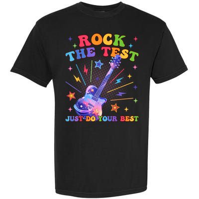 Rock The Test Testing Day Teacher Student Just Do Your Best Garment-Dyed Heavyweight T-Shirt