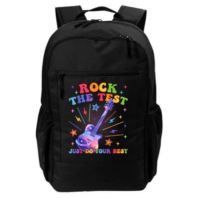 Rock The Test Testing Day Teacher Student Just Do Your Best Backpack
