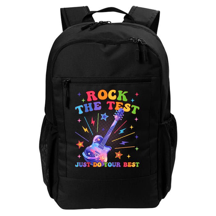 Rock The Test Testing Day Teacher Student Just Do Your Best Backpack