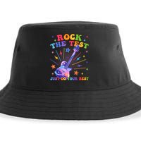 Rock The Test Testing Day Teacher Student Just Do Your Best Sustainable Bucket Hat