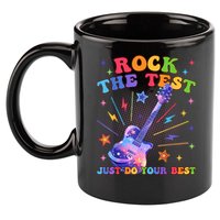 Rock The Test Testing Day Teacher Student Just Do Your Best 11oz C Handle Ceramic Mug