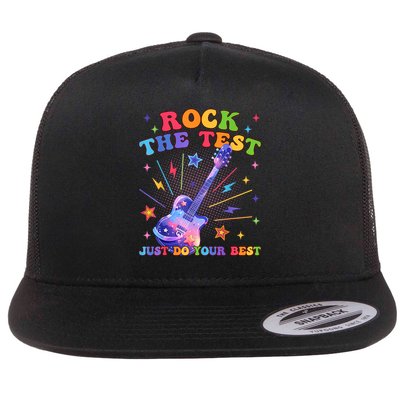 Rock The Test Testing Day Teacher Student Just Do Your Best Flatbill Hat