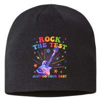 Rock The Test Testing Day Teacher Student Just Do Your Best Sustainable Beanie
