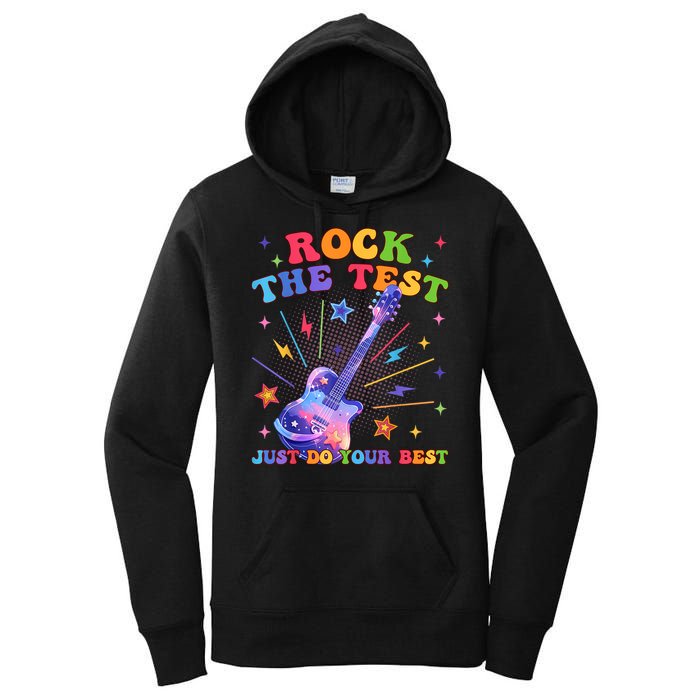 Rock The Test Testing Day Teacher Student Just Do Your Best Women's Pullover Hoodie