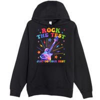 Rock The Test Testing Day Teacher Student Just Do Your Best Premium Pullover Hoodie