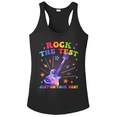 Rock The Test Testing Day Teacher Student Just Do Your Best Ladies PosiCharge Competitor Racerback Tank