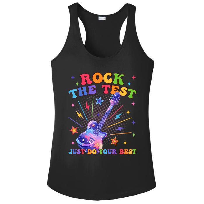 Rock The Test Testing Day Teacher Student Just Do Your Best Ladies PosiCharge Competitor Racerback Tank