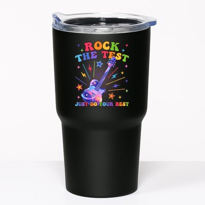 Rock The Test Testing Day Teacher Student Just Do Your Best Tumbler