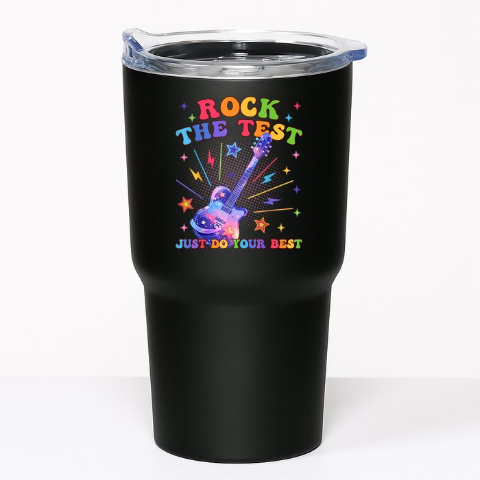 Rock The Test Testing Day Teacher Student Just Do Your Best Tumbler