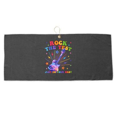 Rock The Test Testing Day Teacher Student Just Do Your Best Large Microfiber Waffle Golf Towel