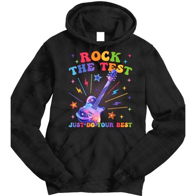 Rock The Test Testing Day Teacher Student Just Do Your Best Tie Dye Hoodie