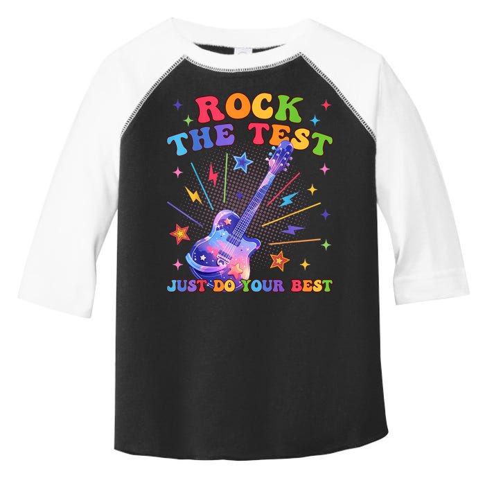 Rock The Test Testing Day Teacher Student Just Do Your Best Toddler Fine Jersey T-Shirt