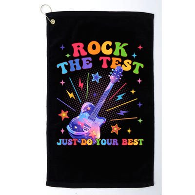 Rock The Test Testing Day Teacher Student Just Do Your Best Golf Towel
