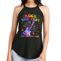 Rock The Test Testing Day Teacher Student Just Do Your Best Women's Perfect Tri Rocker Tank