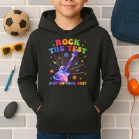 Rock The Test Testing Day Teacher Student Just Do Your Best Kids Hoodie