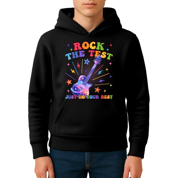 Rock The Test Testing Day Teacher Student Just Do Your Best Kids Hoodie