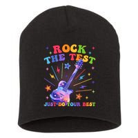 Rock The Test Testing Day Teacher Student Just Do Your Best Short Acrylic Beanie