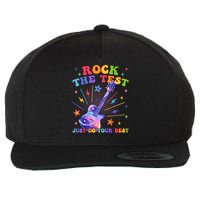 Rock The Test Testing Day Teacher Student Just Do Your Best Wool Snapback Cap
