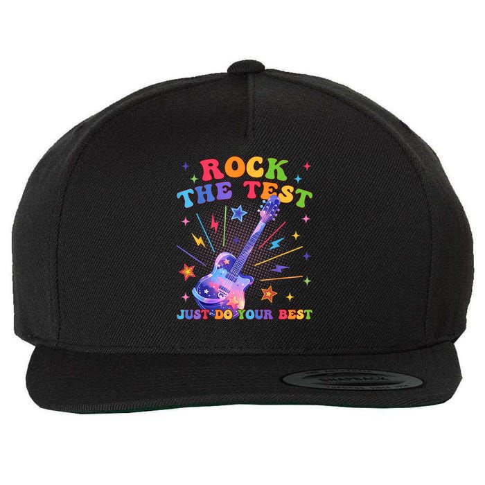 Rock The Test Testing Day Teacher Student Just Do Your Best Wool Snapback Cap
