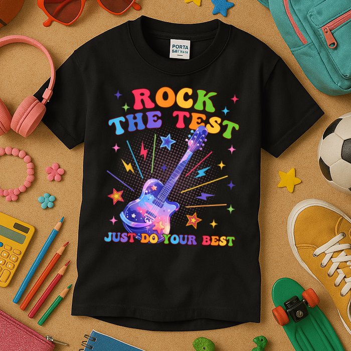 Rock The Test Testing Day Teacher Student Just Do Your Best Kids T-Shirt