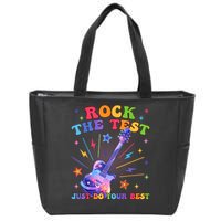 Rock The Test Testing Day Teacher Student Just Do Your Best Zip Tote Bag