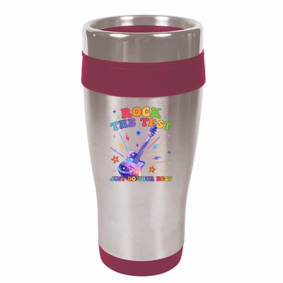 Rock The Test Testing Day Teacher Student Just Do Your Best 16oz Travel Tumbler