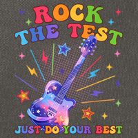 Rock The Test Testing Day Teacher Student Just Do Your Best Cotton Canvas Backpack
