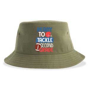 Ready To Tackle 2nd Grade Football Back To School Sustainable Bucket Hat