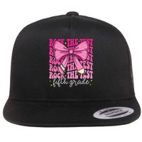 Rock The Test Day 5th Grade Teacher Fifth Grade Testing Day Flatbill Hat