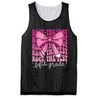 Rock The Test Day 5th Grade Teacher Fifth Grade Testing Day Mesh Reversible Basketball Jersey Tank