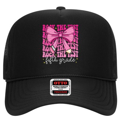Rock The Test Day 5th Grade Teacher Fifth Grade Testing Day Trucker Hat