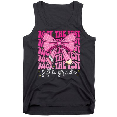 Rock The Test Day 5th Grade Teacher Fifth Grade Testing Day Tank Top